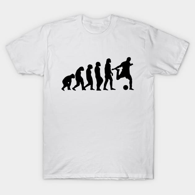 Football Evolution (white tshirt) T-Shirt by YiannisTees